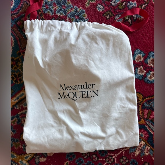 Alexander McQueen Women's Oversized Sneaker in White/Jet Black Crystals 38.5 - Picture 15 of 15